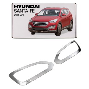 HYUNDAI SANTA FE 2013-2015 OZDOBNE RAMKI HALOEGNÓW PRZÓD