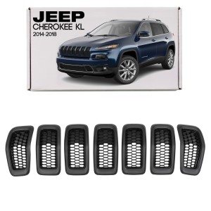 JEEP CHEROKEE V KL 2014-2018 PRZED LIFTINGIEM WKŁADKI GRILLA SZARE 68303626AC