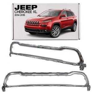 JEEP CHEROKEE V KL 2014-2018 PRZED FACELIFTINGIEM RAMKA ZDERZAKA GRILLA DOLNEGO CHROM 68203230AB