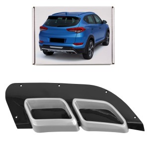 HYUNDAI TUCSON III TL 2015-2018 PRZED FACELIFTINGIEM ATRAPA IMITACJA DODATKOWEGO WYDECHU ZAŚLEPKA ZDERZAKA DO DOKŁADKI  029239