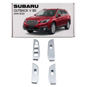 SUBARU OUTBACK V BS 2014-2020 OZDOBNE NAKŁADKI PRZEŁĄCZNIKÓW SZYB