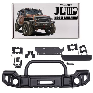 JEEP WRANGLER JL 2018+ ZDERZAK PRZEDNI STALOWY TANZANIA Z PAŁĄKIEM