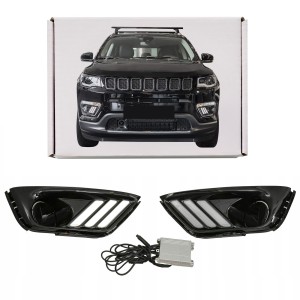 JEEP COMPASS II MP 2017-2020 PRZED LIFTINGIEM ŚWIATŁA DO JAZDY DZIENNEJ LED Z KIERUNKOWSKAZEM