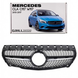MERCEDES CLA C117 W117 2013-2017 PRZED FACELIFTINGIEM GRILL DIAMOND CZARNY