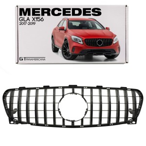 MERCEDES GLA X156 2017-2019 PO FACELIFTINGU GRILL GT PANAMERICANA CZARNY