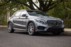 MERCEDES GLA X156 2017-2020 PO LIFTINGU GRILL GT PANAMERICANA SREBRNY