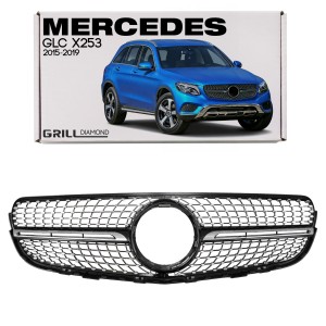 MERCEDES GLC X253 2015-2019 PRZED FACELIFTINGIEM GRILL DIAMOND CZARNY
