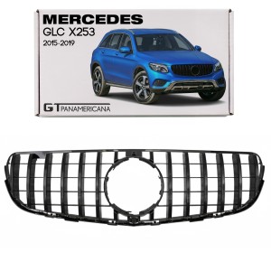 MERCEDES GLC X253 2015-2019 PRZED LIFTINGIEM GRILL GT PANAMERICANA Z KAMERĄ CZARNY