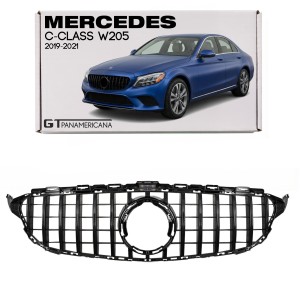 MERCEDES C-CLASS W205 2019-2021 PO FACELIFTINGU GRILL GT PANAMERICANA CZARNY