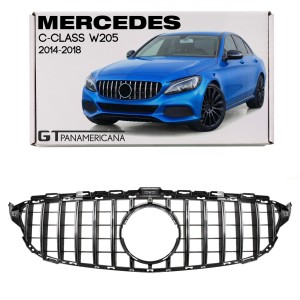 MERCEDES C-CLASS W205 2014-2018 PRZED FACELIFTINGIEM GRILL GT SREBRNY