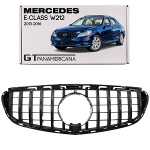 MERCEDES E-CLASS W212 2013-2016 Z KAMERĄ GRILL GT PANAMERICANA CZARNY