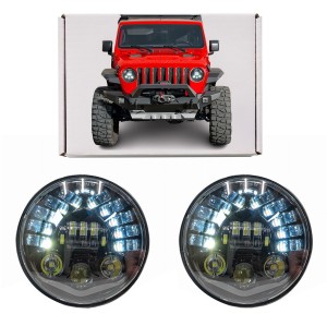 JEEP WRANGLER JL 2018+ LAMPY PRZEDNIE LED 7" 70W