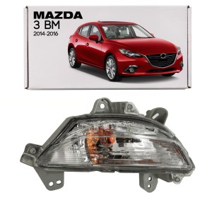MAZDA 3 III BM 2014-2016 PRZED FACELIFTINGIEM MIGACZ / KIERUNKOWSKAZ PRZEDNI PRAWY B45A51350A