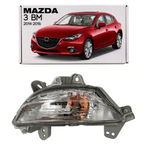 MAZDA 3 III BM 2014-2016 PRZED FACELIFTINGIEM MIGACZ / KIERUNKOWSKAZ PRZEDNI LEWY B45A51360A