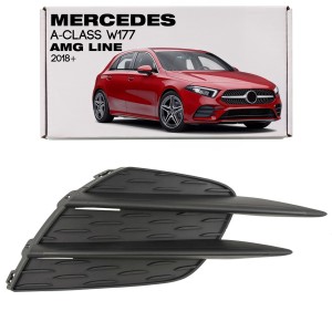 MERCEDES A-CLASS W177 2018+ AMG PRAWA ZAŚLEPKA HALOGENU KRATKA ZDERZAKA A1778858400
