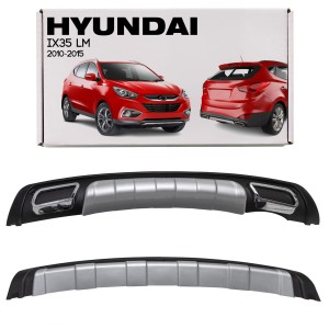 HYUNDAI ix35 LM 2010-2015 DOKŁADKI ZDERZAKÓW Z IMITACJĄ WYDECHÓW BLACK