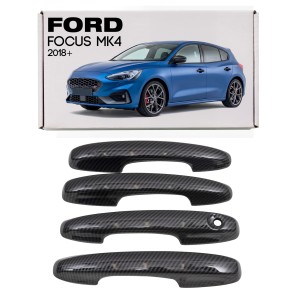 FORD FOCUS MK4 IV 2018+ NAKŁADKI NA KLAMKI KLUCZYK CARBON