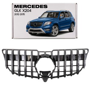 MERCEDES GLK X204 2012-2015 PO FACELIFTINGU GRILL GT PANAMERICANA SREBRNY Z KAMERĄ
