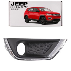 JEEP COMPASS II MP 2017-2020 PRZED FACELIFTINGIEM PRAWA ZAŚLEPKA HALOGENU KRATKA ZDERZAKA CHROM 4010170341AB