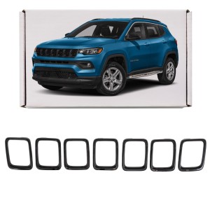 JEEP COMPASS II MP 2017-2020 PRZED FACELIFTINGIEM OZDOBNE RAMKI GRILLA ATRAPY CZARNE