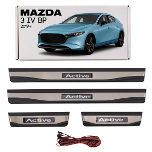 MAZDA 3 IV BP 2019+ LISTWY PROGOWE LED