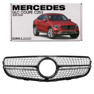 MERCEDES GLC COUPE C253 2015-2019 PRZED FACELIFTINGIEM GRILL DIAMOND CZARNY