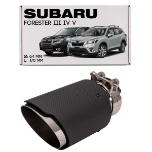 SUBARU FORESTER III IV V KOŃCÓWKA WYDECHU KARBON 64 MM L 170 MM