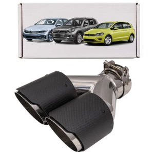 VW GOLF PASSAT TIGUAN KOŃCÓWKA WYDECHU KARBON  64-67 MM L 230 MM