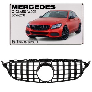 MERCEDES C-CLASS W205 2014-2018 PRZED FACELIFTINGIEM GRILL GT PANAMERICANA CZARNY