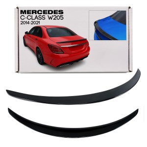 MERCEDES C-CLASS W205 2014-2021 SPOILER TYLNY CZARNY LAKIEROWANY PIANO BLACK