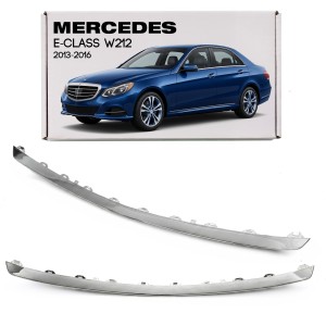 MERCEDES E-CLASS W212 2013-2016 PO LIFTINGU CHROMOWANA LISTWA PRZEDNIEGO ZDERZAKA ŚRODKOWA A2128852474