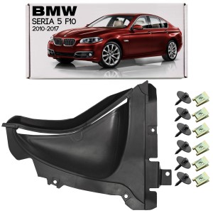 BMW SERIA 5 F10 SEDAN 2010-2017 OSŁONA DOLNA NADKOLE PRZEDNIE LEWE Z KOMPLETEM ŚRUB 51757256865