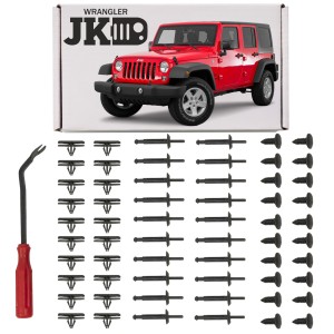 JEEP WRANGLER JK 2007-2018 ZESTAW KLIPSÓW SPINEK MONTAŻOWYCH 6506007AA / 68039280AA / 6030441AA