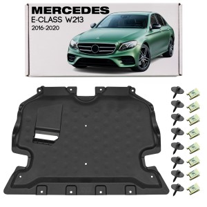 MERCEDES E-CLASS W213 2016-2020 PRZED LIFTINGIEM OSŁONA PŁYTA POD SILNIK Z KOMPLETEM ŚRUB A2055240200