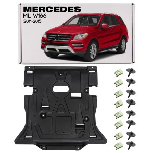 MERCEDES ML W166 2011-2015 PLASTIKOWA OSŁONA PŁYTA POD SILNIK Z KOMPLETEM ŚRUB A1665200723