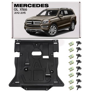 MERCEDES GL X166 2012-2015 PLASTIKOWA OSŁONA PŁYTA POD SILNIK Z KOMPLETEM ŚRUB A1665200723