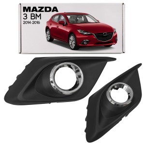 MAZDA 3 III BM 2014-2016 PRZED FACELIFTINGIEM PRAWA ZAŚLEPKA HALOGENU KRATKA ZDERZAKA BJE150C11A