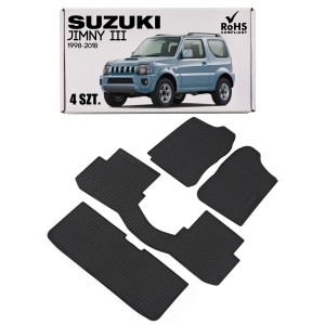 SUZUKI JIMNY III JB23/JB33/JB43/JB53 1998-2018 DYWANIKI SAMOCHODOWE + MATA BAGAŻNIKA