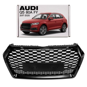 AUDI Q5 80A FY 2017-2020 PRZED FACELIFTINGIEM ATRAPA CHŁODNICY GRILL STYLIZACJA SQ5 CZARNY + PDC