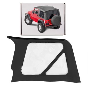 JEEP WRANGLER TJ 1997-2006 LEWA BOCZNA SZYBA DACHU MIĘKKIEGO