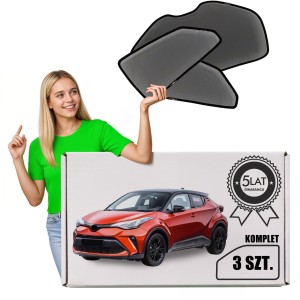 TOYOTA C-HR 2016-2023 ZASŁONKI PRZECIWSŁONECZNE KOMPLET 3SZT.
