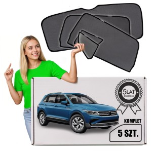 VW TIGUAN II AD1 2016+ 5 OSOBOWY ZASŁONKI PRZECIWSŁONECZNE