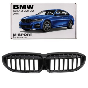 BMW SERIA 3 G20 G21 2018+  GRILL NERKI M PAKIET ATRAPA BEZ KAMERY 51138072085