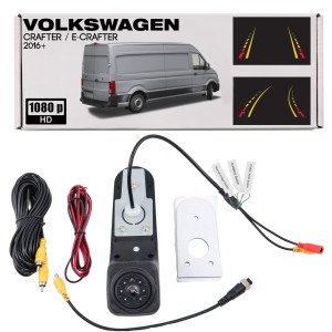 VOLKSWAGEN CRAFTER II /  VOLKSWAGEN E-CRAFTER 2016+ KAMERA COFANIA FULL HD DYNAMICZNE LINIE NAD DRZWI BAGAŻOWE DO GÓRNEGO ŚWIATŁA STOP