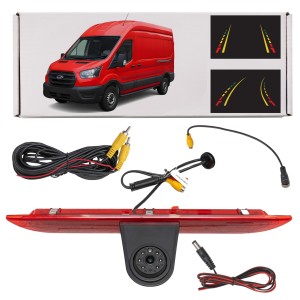 FORD TRANSIT VI 2013+ KAMERA COFANIA Z DIODAMI IR MONTOWANA W MIEJSCE ŚWIATŁA STOPU DYNAMICZNE LINIE