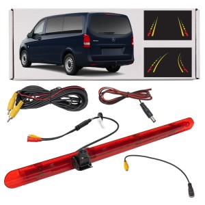 MERCEDES VITO W447 2014+ KAMERA COFANIA Z DIODAMI IR MONTOWANA W MIEJSCE ŚWIATŁA STOPU DYNAMICZNE LINIE
