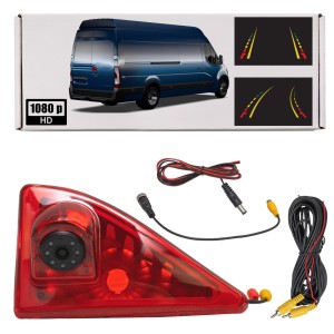 RENAULT MASTER III 2010+ KAMERA COFANIA FULL HD Z DIODAMI IR MONTOWANA W MIEJSCE ŚWIATŁA STOPU DYNAMICZNE LINIE