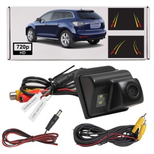 MAZDA CX-7 2007-2012 KAMERA COFANIA FULL HD DYNAMICZNE LINIE ZINTEGROWANA Z LAMPĄ TABLICY