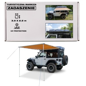 TURYSTYCZNA MARKIZA ROLETA SAMOCHODOWA ZADASZENIE 3,5 x 2,5 M