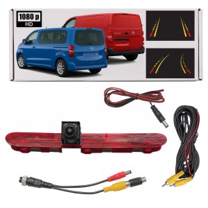OPEL VIVARO C  / OPEL ZAFIRA LIFE 2019+ KAMERA COFANIA FULL HD DYNAMICZNE LINIE NAD DRZWI BAGAŻOWE W MIEJSCE ŚWIATŁA STOPU